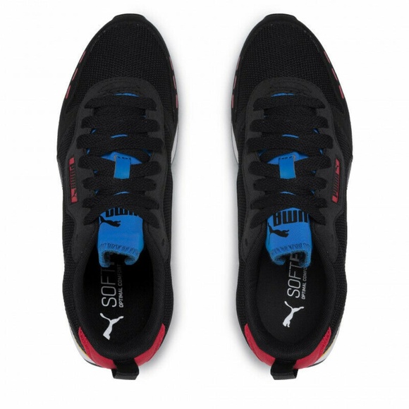 Puma R78 Low Top Mens Casual Lifestyle Shoes Black Red 373117-38 NEW Sz 12 main image 7